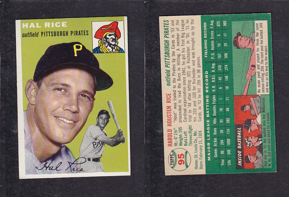 1952 TOPPS BASEBALL CARD #95 H. RICE photo 1952 TOPPS BASEBALL CARD #95 H. RICE photo