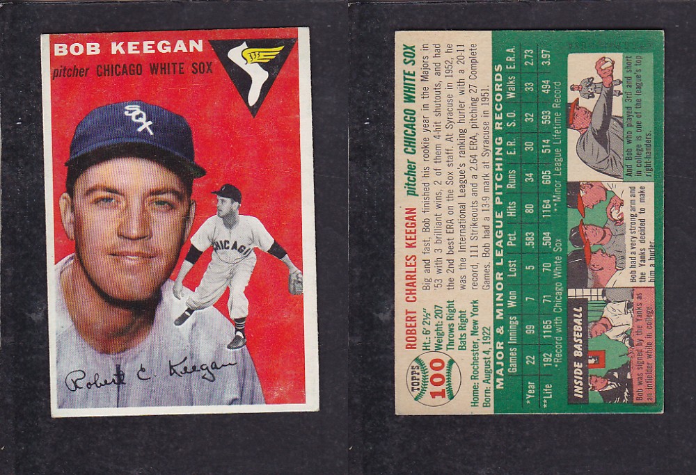 1952 TOPPS BASEBALL CARD #100 B. KEEGAN photo