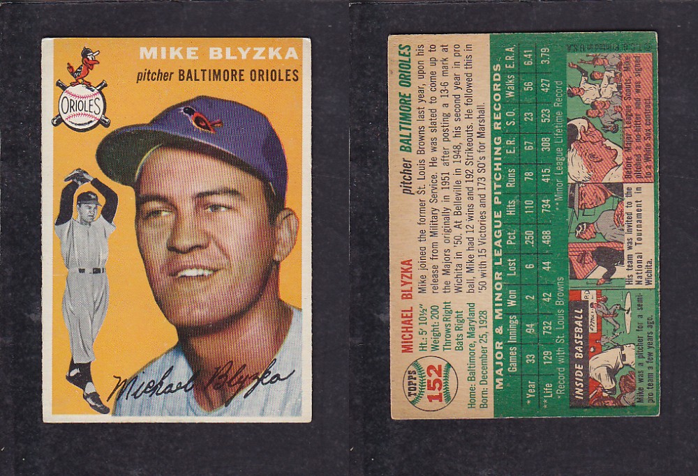 1952 TOPPS BASEBALL CARD #152 M. BLYZKA photo