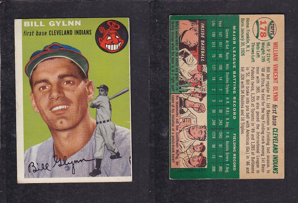 1952 TOPPS BASEBALL CARD #178 W. GLYNN photo