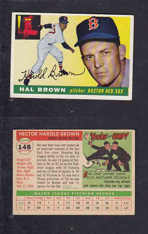 1955 TOPPS BASEBALL CARD #148 H. BROWN photo 1955 TOPPS BASEBALL CARD #148 H. BROWN photo