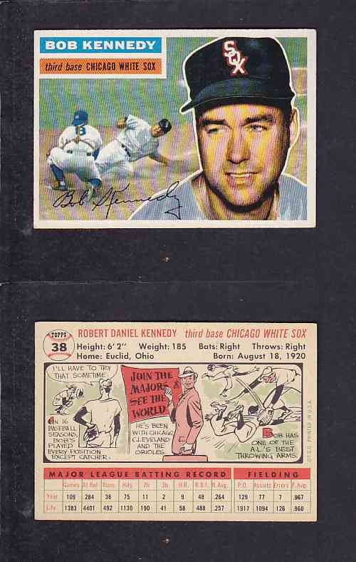 1956 TOPPS BASEBALL CARD #38 R. KENNEDY photo 1956 TOPPS BASEBALL CARD #38 R. KENNEDY photo