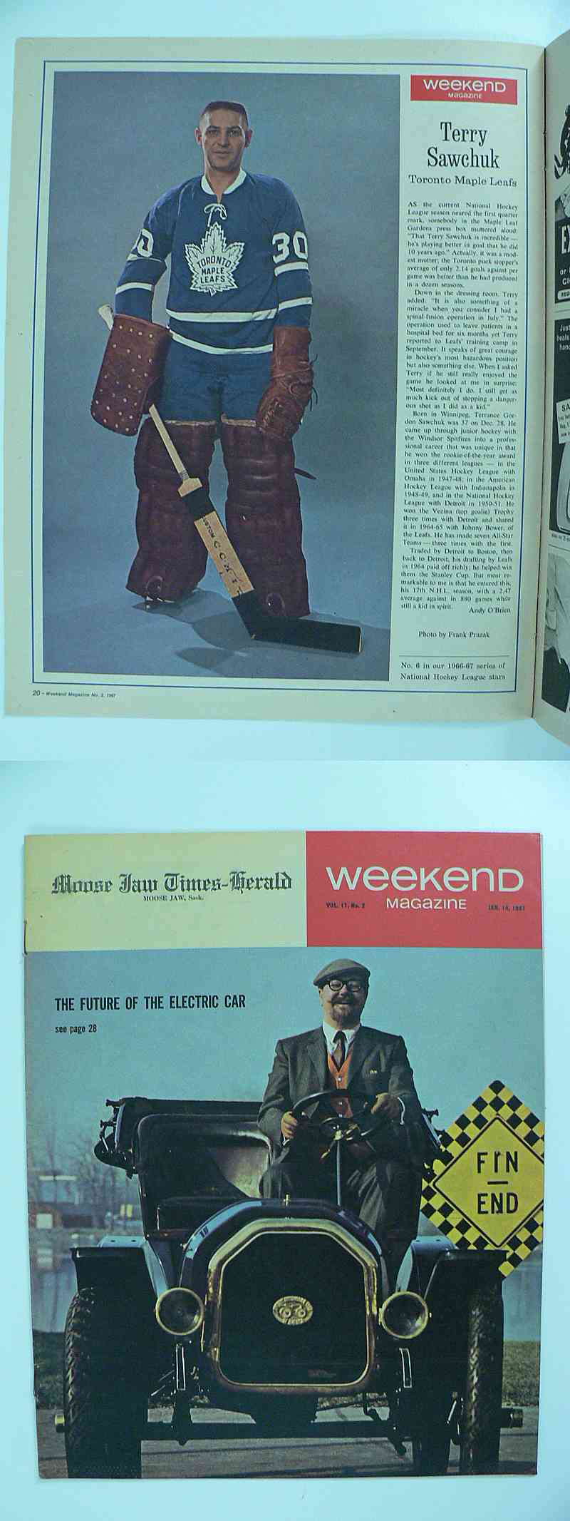 1967 WEEKEND FULL MAGAZINE T.SAWCHUK PHOTO photo 1967 WEEKEND FULL MAGAZINE T.SAWCHUK PHOTO photo