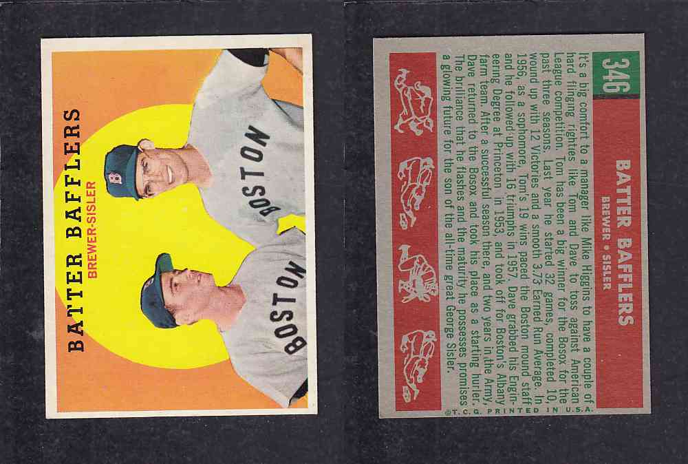 1959 TOPPS BASEBALL CARD #346   BATTER BAFFLERS photo