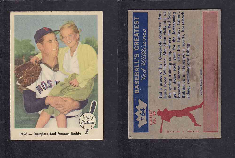 1959 FLEER TED WILLIAMS BASEBALL CARD #64 photo 1959 FLEER TED WILLIAMS BASEBALL CARD #64 photo