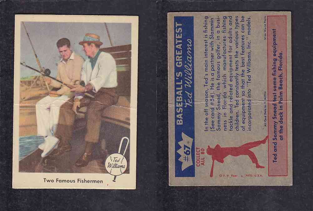 1959 FLEER TED WILLIAMS BASEBALL CARD #67 photo 1959 FLEER TED WILLIAMS BASEBALL CARD #67 photo