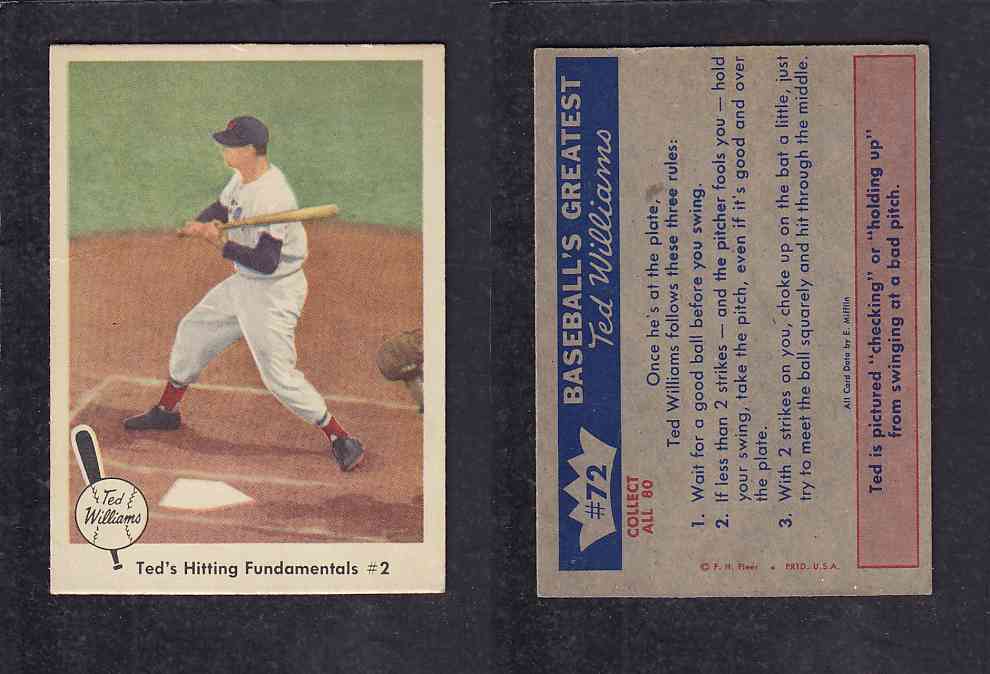 1959  FLEER TED WILLIAMS BASEBALL CARD #72 photo