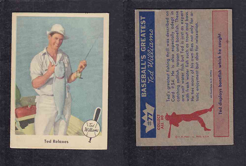 1959 FLEER TED WILLIAMS BASEBALL CARD #77 photo 1959 FLEER TED WILLIAMS BASEBALL CARD #77 photo