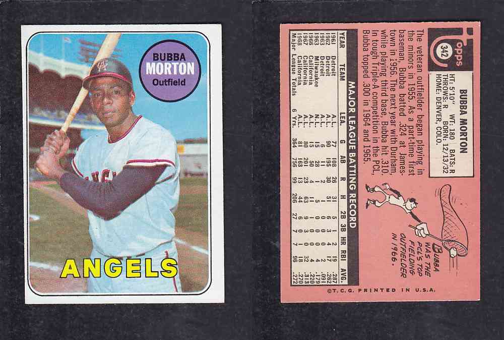 1969 TOPPS BASEBALL CARD #342 M. MORTON photo 1969 TOPPS BASEBALL CARD #342 M. MORTON photo