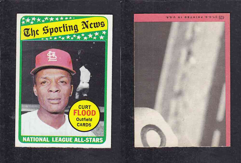 1969 TOPPS BASEBALL CARD #426 M. FLOOD photo 1969 TOPPS BASEBALL CARD #426 M. FLOOD photo