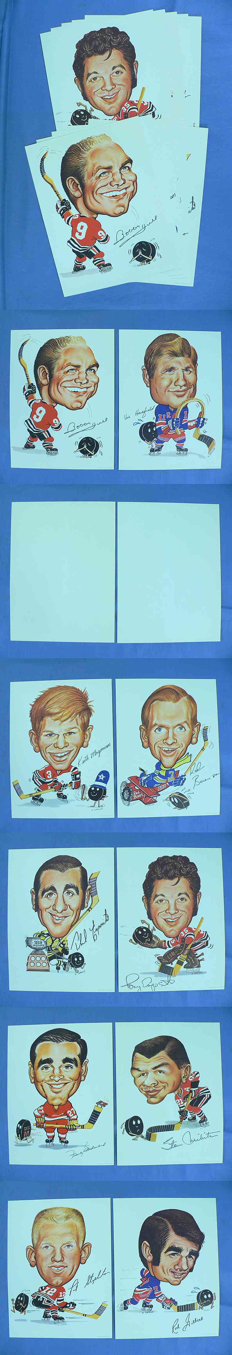 1971-72 MAC'S MILK SPORTICATURES PHOTO LOT OF 10 photo 1971-72 MAC'S MILK SPORTICATURES PHOTO LOT OF 10 photo