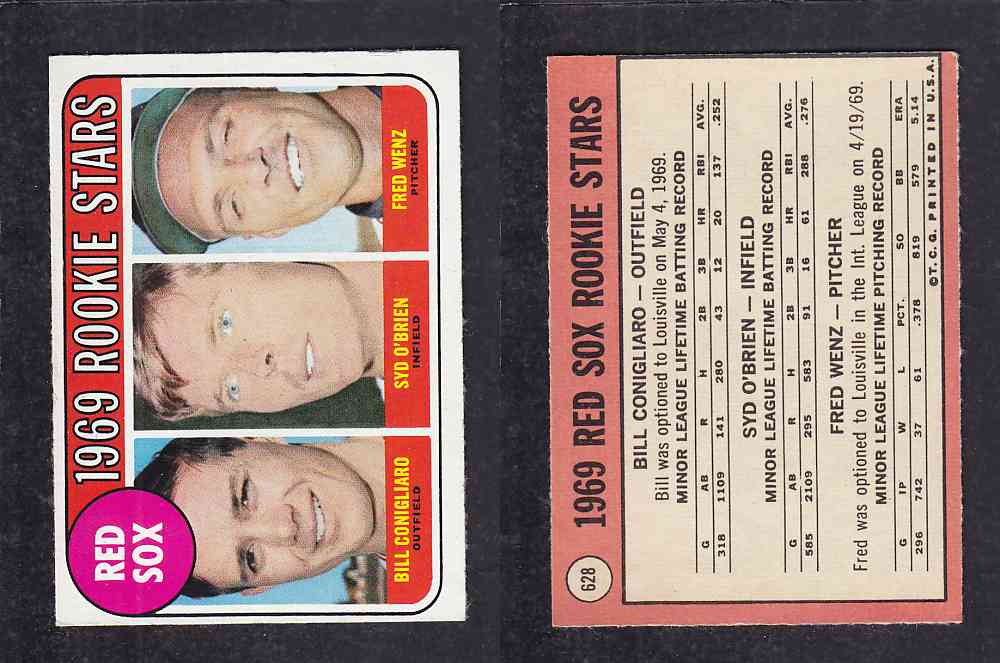 1969 TOPPS BASEBALL CARD #628 RED SOX ROOKIE STARS photo 1969 TOPPS BASEBALL CARD #628 RED SOX ROOKIE STARS photo