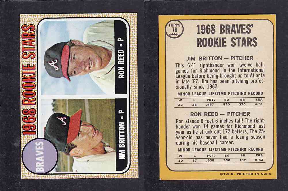 1968 TOPPS BASEBALL CARD #76 ROOKIE STARS photo 1968 TOPPS BASEBALL CARD #76 ROOKIE STARS photo