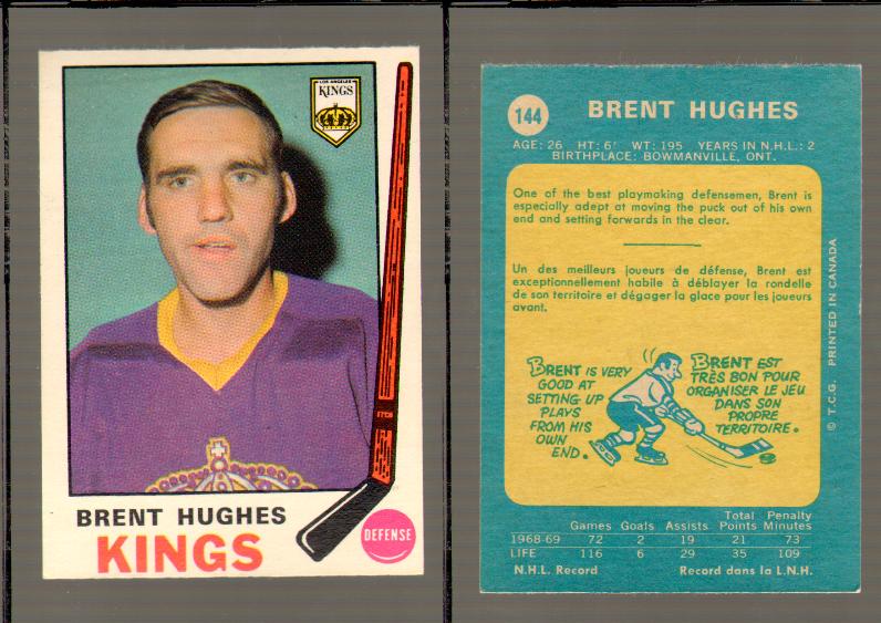 1969-70 O-PEE-CHEE HOCKEY CARD #144 BRENT HUGHES photo 1969-70 O-PEE-CHEE HOCKEY CARD #144 BRENT HUGHES photo