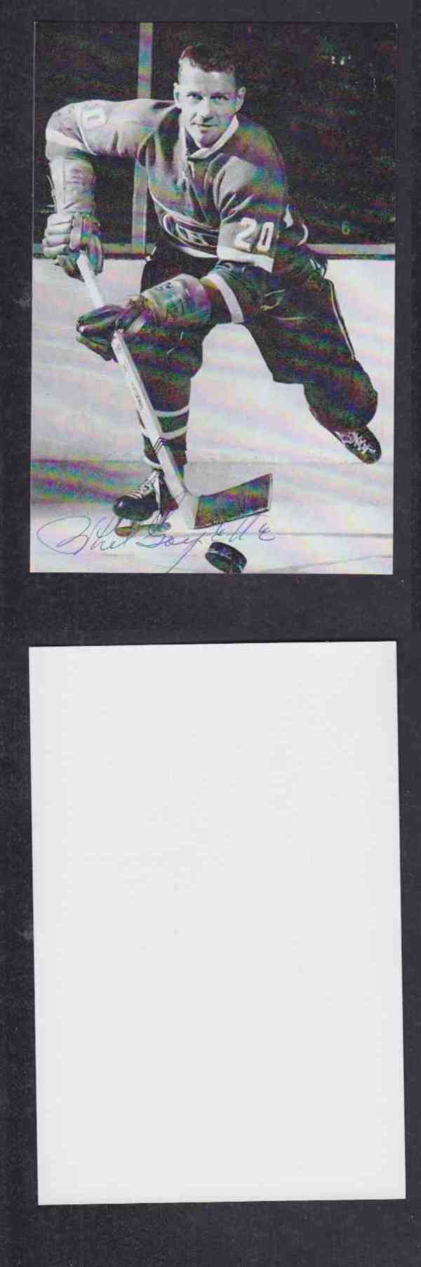 1960 'S MONTREAL CANADIENS P.GOYETTE  AUTOGRAPHED POST CARD photo