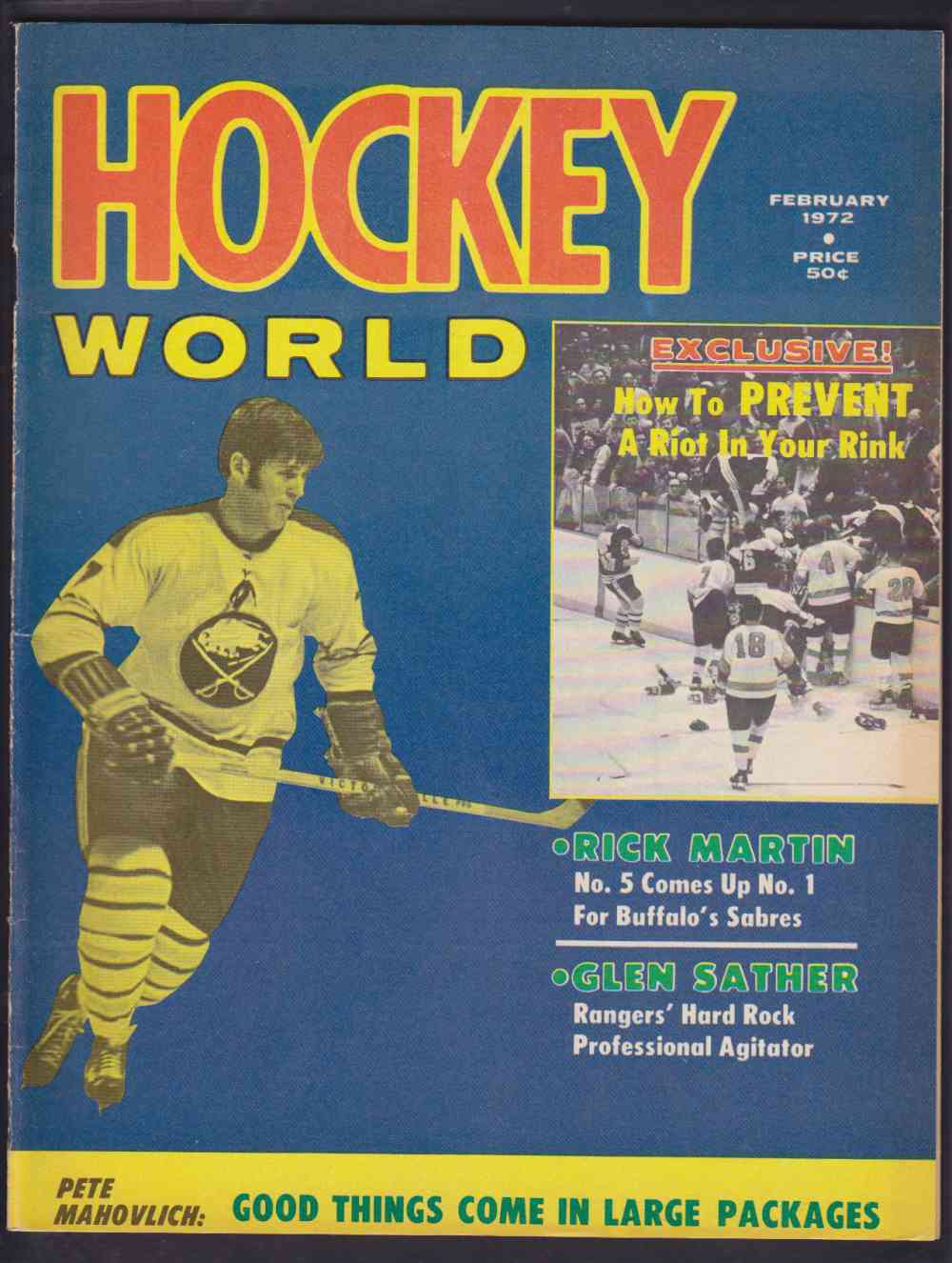 1972 HOCKEY WORLD FULL MAGAZINE R. MARTIN ON COVER photo 1972 HOCKEY WORLD FULL MAGAZINE R. MARTIN ON COVER photo