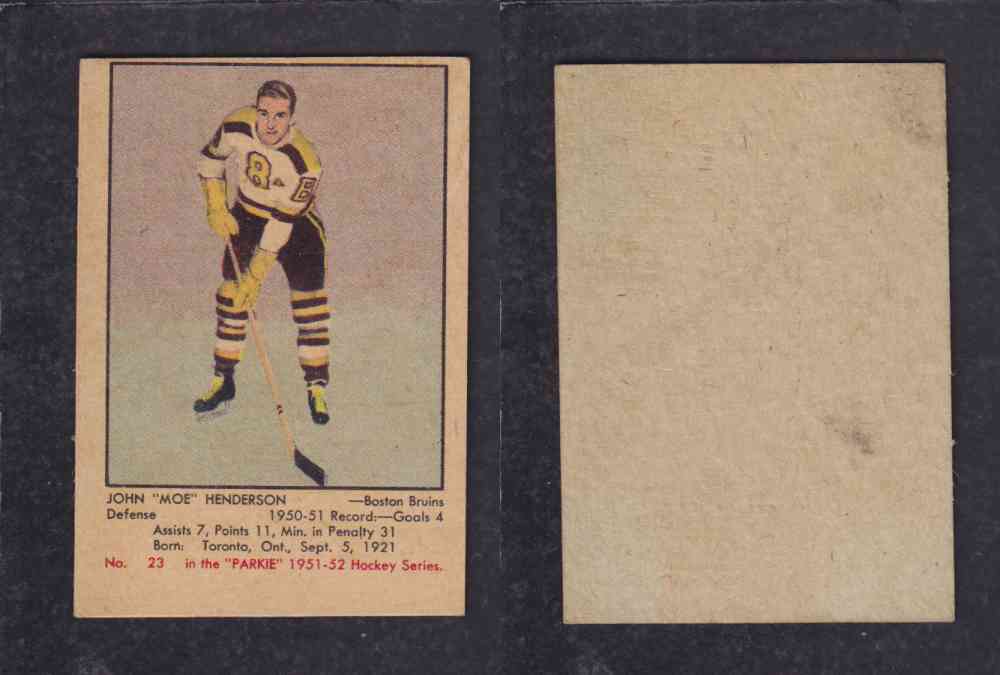 1951-52 PARKHURST HOCKEY CARD #23 J.M. HENDERSON photo 1951-52 PARKHURST HOCKEY CARD #23 J.M. HENDERSON photo