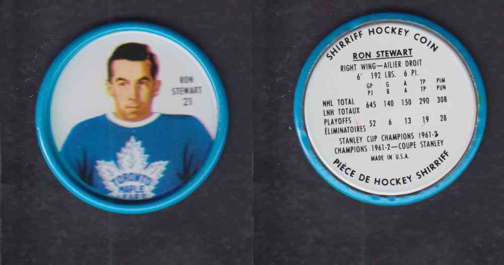 1962-63 SHIRRIFF HOCKEY COIN #21 R. STEWART photo 1962-63 SHIRRIFF HOCKEY COIN #21 R. STEWART photo