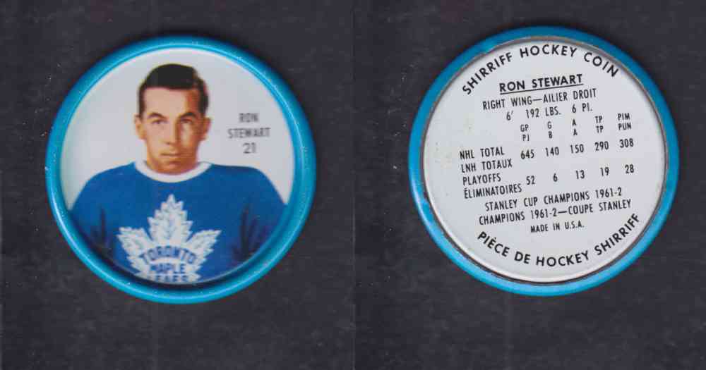 1962-63 SHIRRIFF HOCKEY COIN #21 R. STEWART photo 1962-63 SHIRRIFF HOCKEY COIN #21 R. STEWART photo