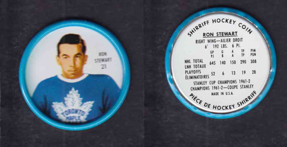 1962-63 SHIRRIFF HOCKEY COIN #21 R. STEWART photo 1962-63 SHIRRIFF HOCKEY COIN #21 R. STEWART photo