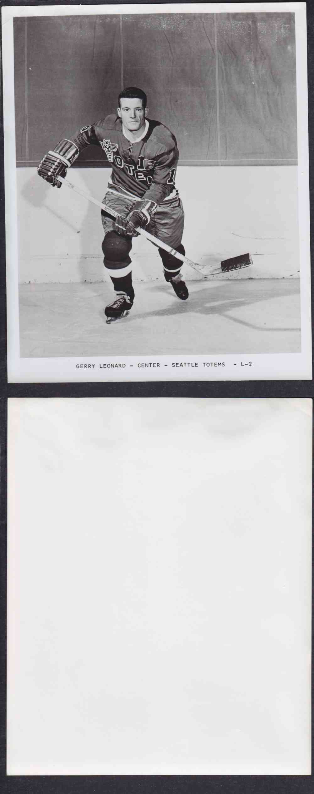 1960'S SEATTLE TOTEMS PHOTO G. LEONARD photo 1960'S SEATTLE TOTEMS PHOTO G. LEONARD photo