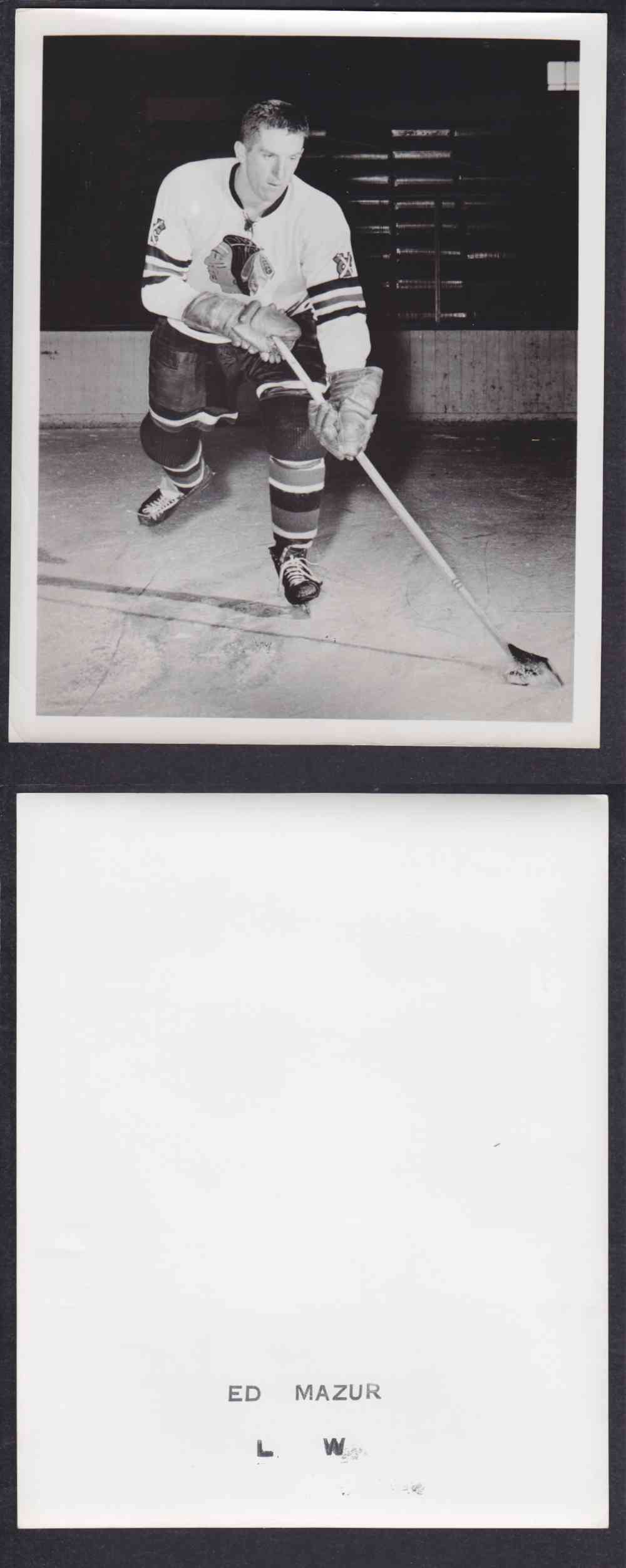 1950'S CHICAGO BLACKHAWKS PHOTO E. MAZUR photo