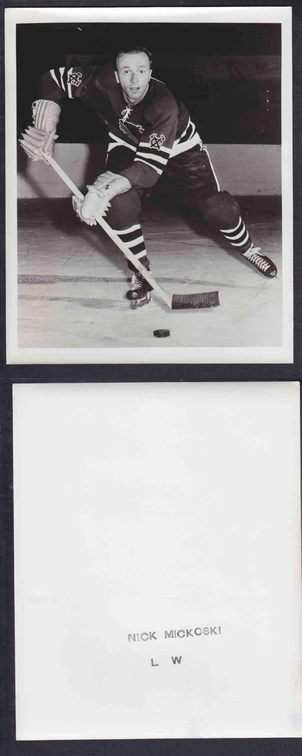 1950'S CHICAGO BLACKHAWKS PHOTO N. MICKOSKI photo