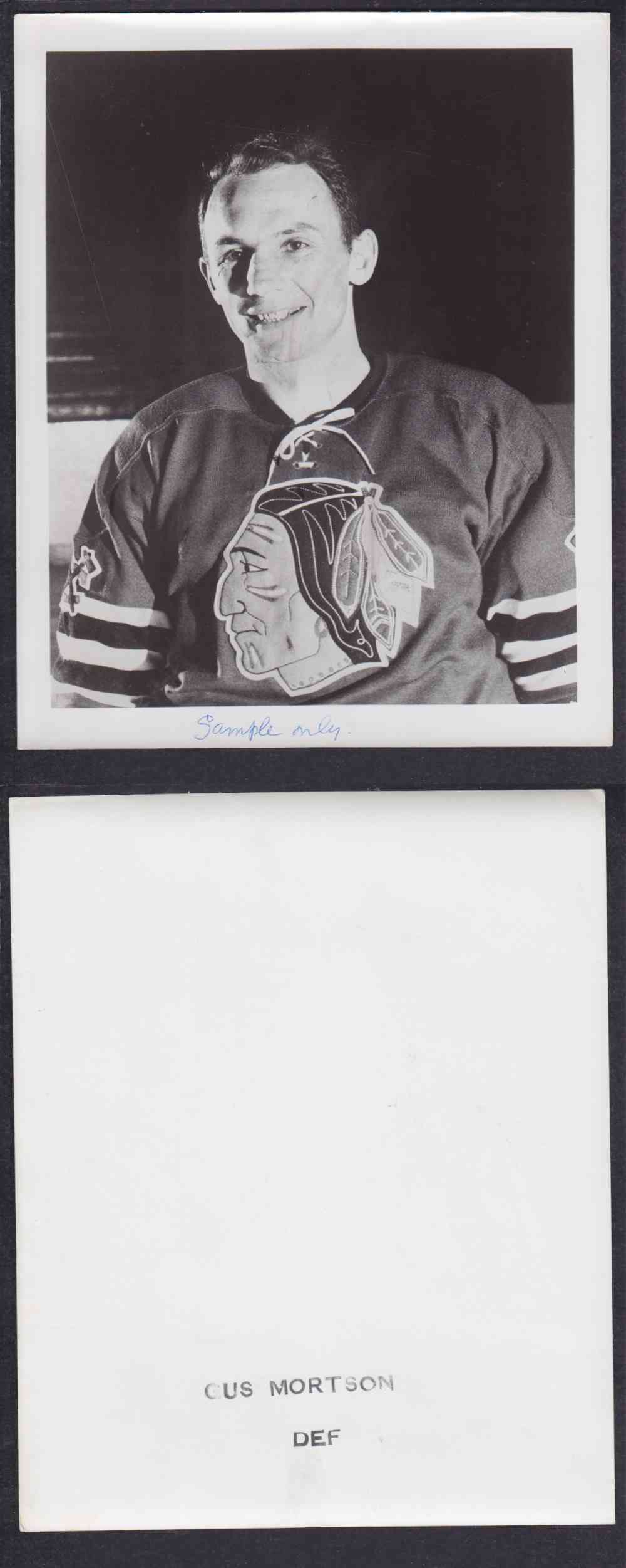 1950'S CHICAGO BLACKHAWKS PHOTO G. MORTSON photo 1950'S CHICAGO BLACKHAWKS PHOTO G. MORTSON photo