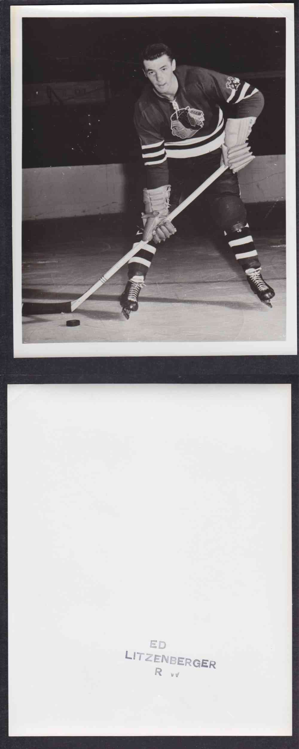 1950'S CHICAGO BLACKHAWKS PHOTO E. LITZENBERGER photo