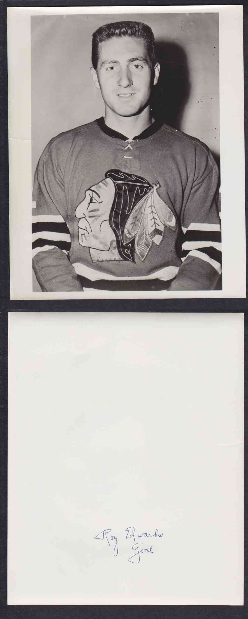 1950'S CHICAGO BLACKHAWKS PHOTO R. EDWARDS photo