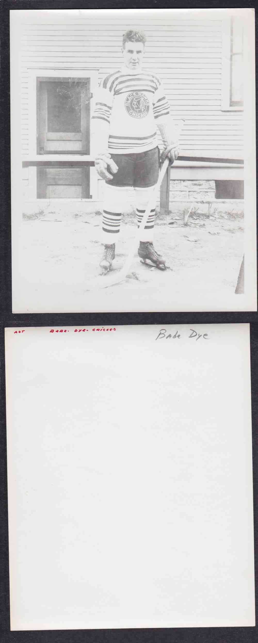 1960'S CHICAGO BACKHAWKS OLD TIMER PHOTO B. DYE photo