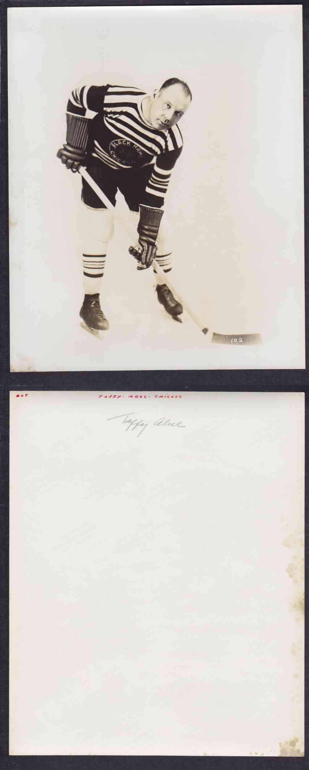 1960'S CHICAGO BACKHAWKS OLD TIMER PHOTO T. ABEL photo 1960'S CHICAGO BACKHAWKS OLD TIMER PHOTO T. ABEL photo