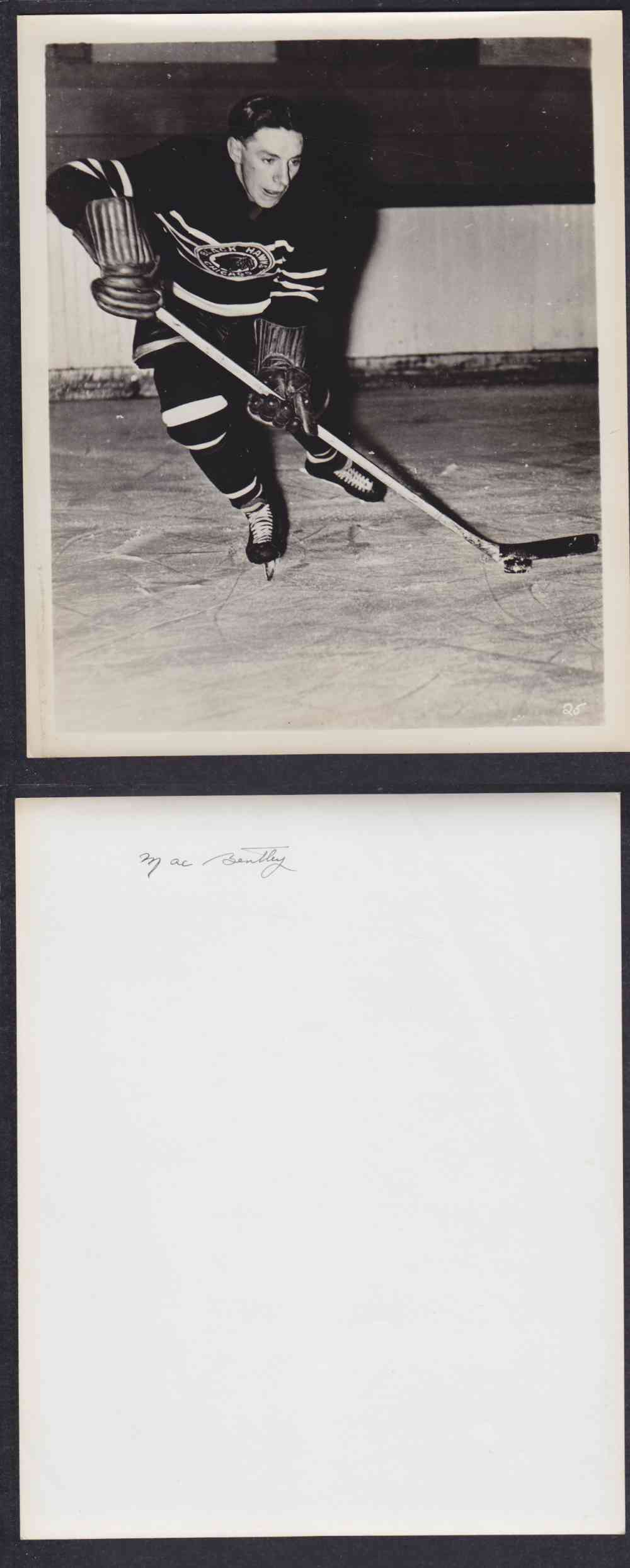 1960'S CHICAGO BACKHAWKS OLD TIMER PHOTO M. BENTLEY photo 1960'S CHICAGO BACKHAWKS OLD TIMER PHOTO M. BENTLEY photo