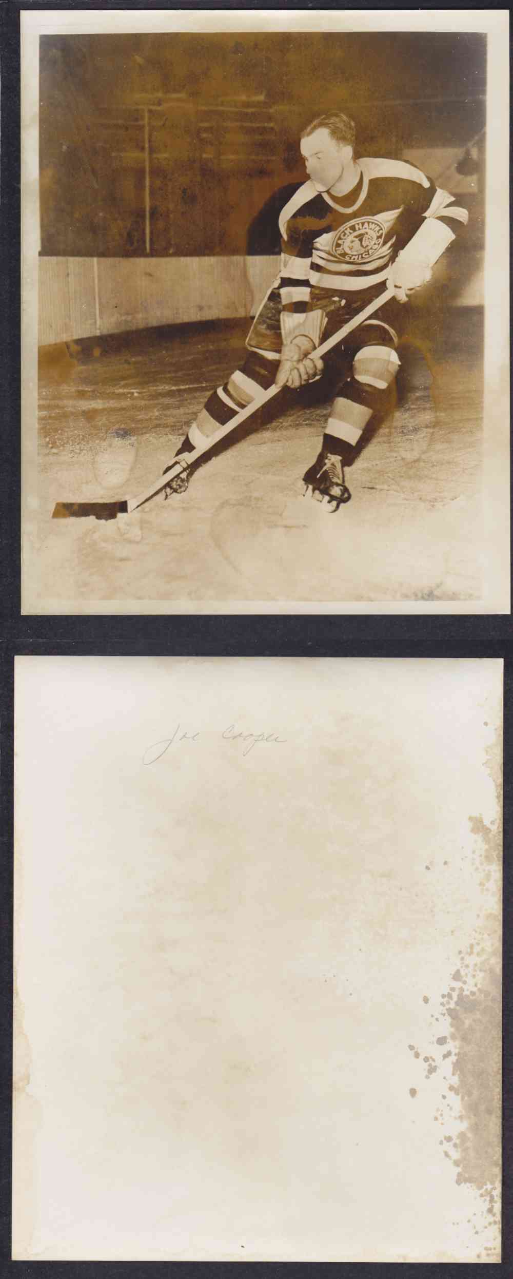 1960'S CHICAGO BACKHAWKS OLD TIMER PHOTO J. COOPER photo 1960'S CHICAGO BACKHAWKS OLD TIMER PHOTO J. COOPER photo