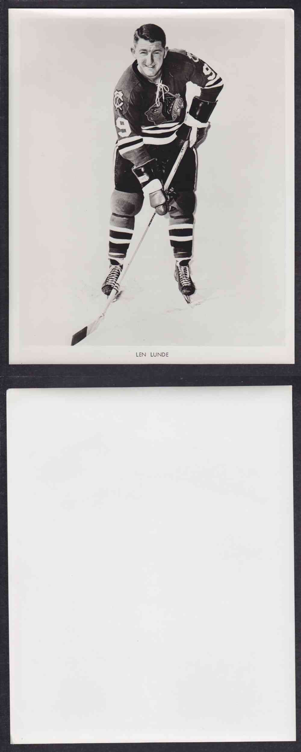1960'S CHICAGO BACKHAWKS PHOTO L. LUNDE photo 1960'S CHICAGO BACKHAWKS PHOTO L. LUNDE photo