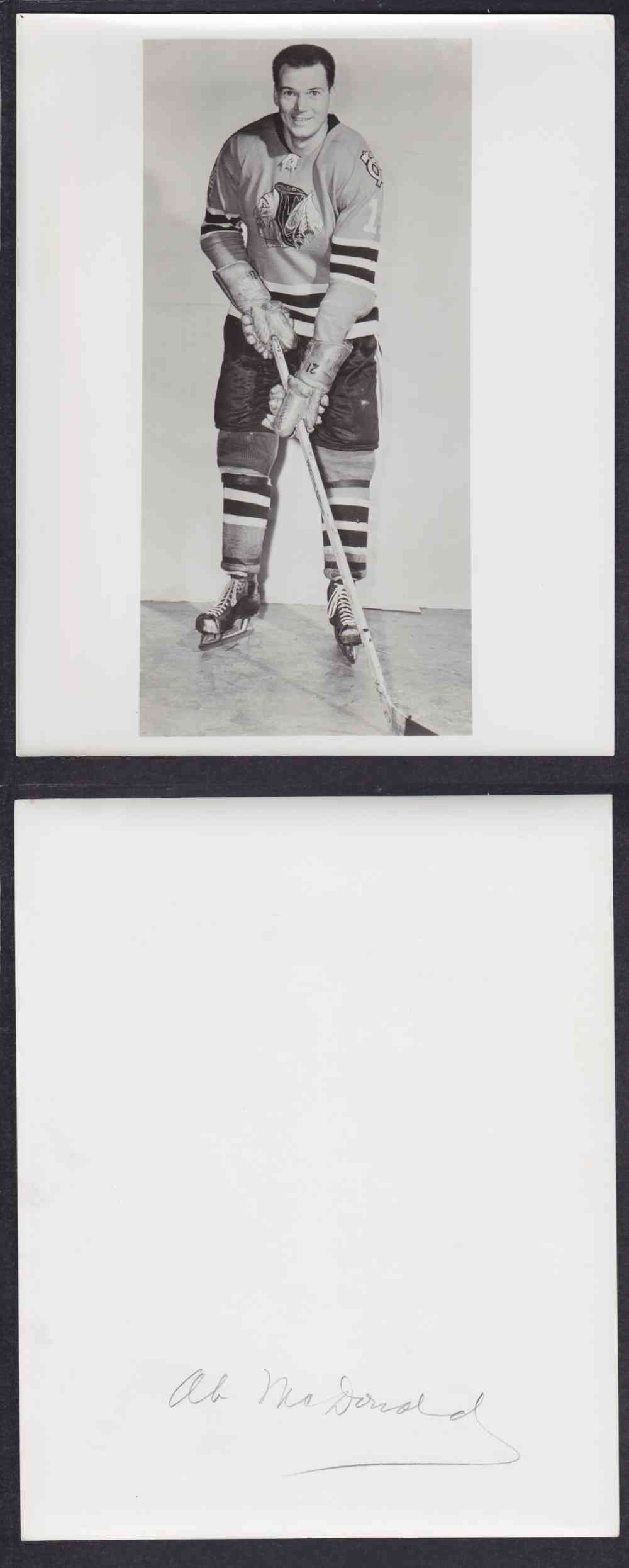 1960'S CHICAGO BACKHAWKS PHOTO A. MCDONALD photo 1960'S CHICAGO BACKHAWKS PHOTO A. MCDONALD photo