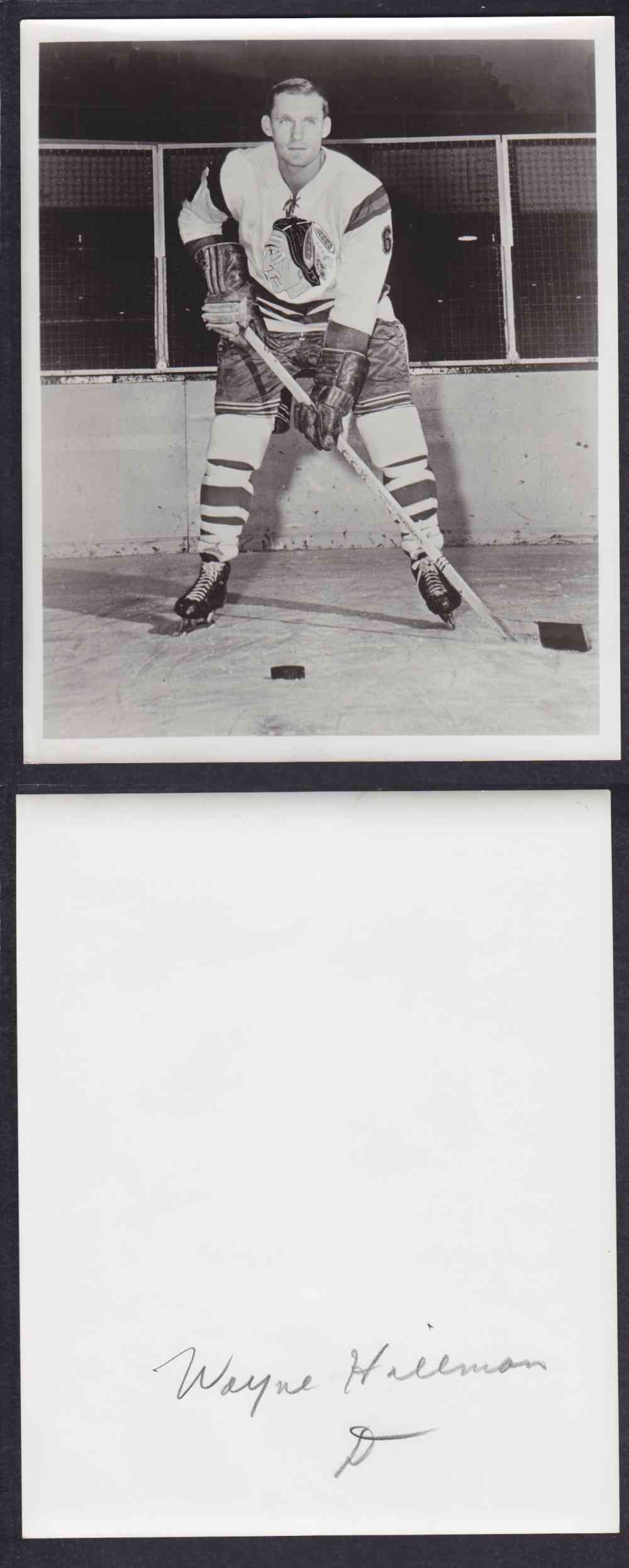 1960'S CHICAGO BACKHAWKS PHOTO W. HILLMAN photo 1960'S CHICAGO BACKHAWKS PHOTO W. HILLMAN photo