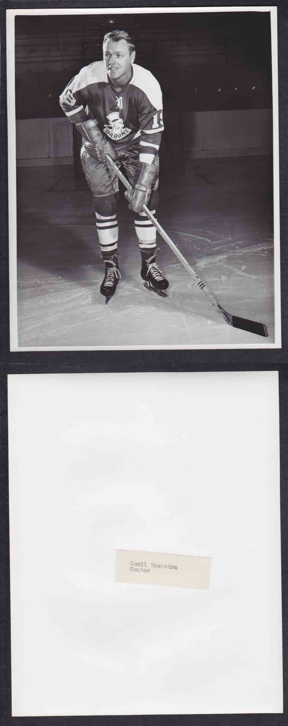 1960'S CLEVELAND BARONS PHOTO C. HOEKSTRA photo