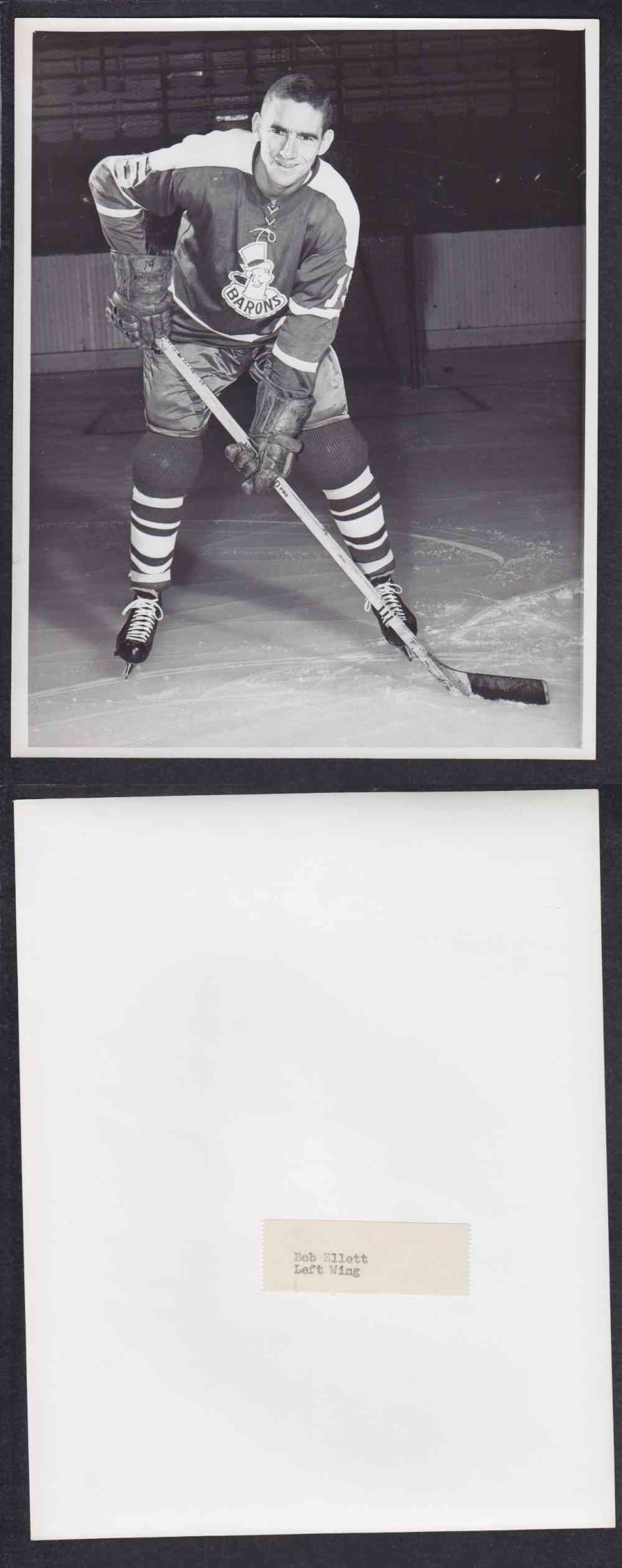 1960'S CLEVELAND BARONS PHOTO B. ELLETT photo