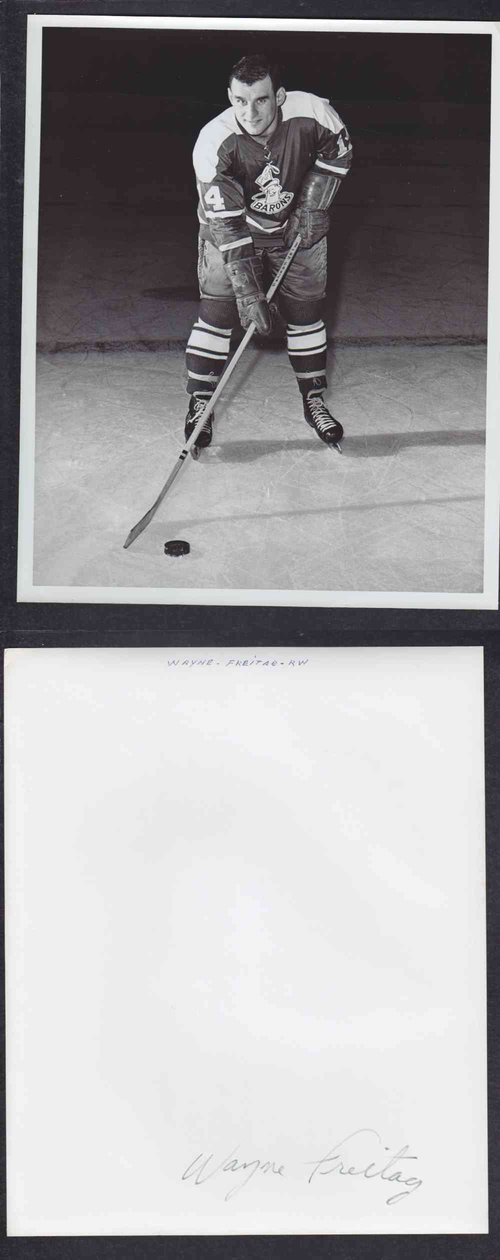 1960'S CLEVELAND BARONS PHOTO W. FREITAG photo 1960'S CLEVELAND BARONS PHOTO W. FREITAG photo