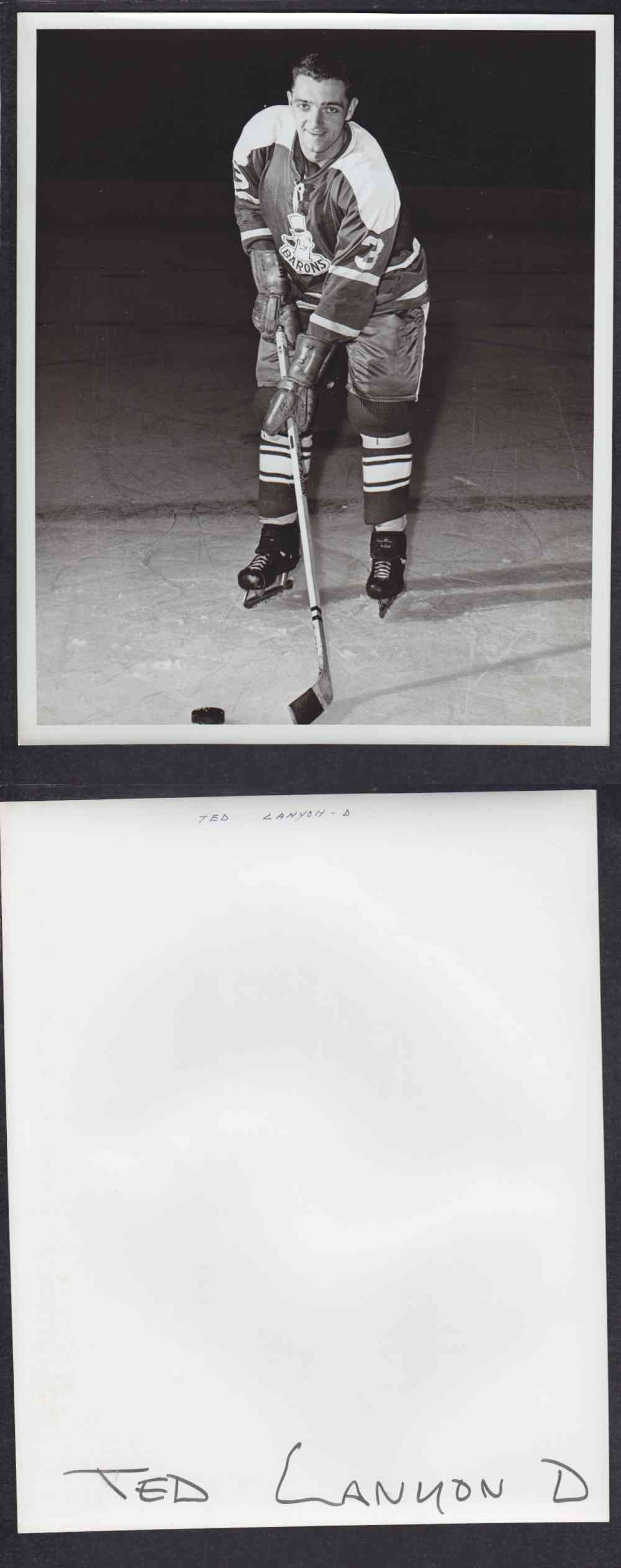 1960'S CLEVELAND BARONS PHOTO T. LANNON photo