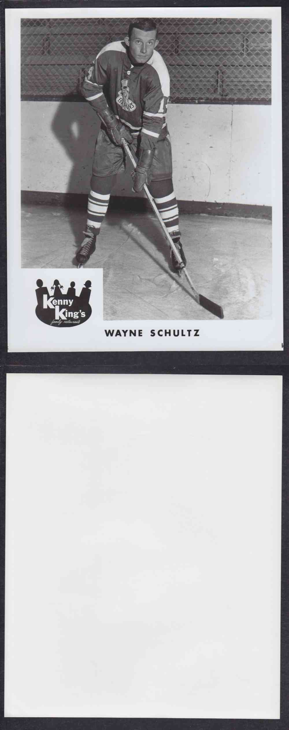 1960'S CLEVELAND BARONS PHOTO W. SCHULTZ photo 1960'S CLEVELAND BARONS PHOTO W. SCHULTZ photo