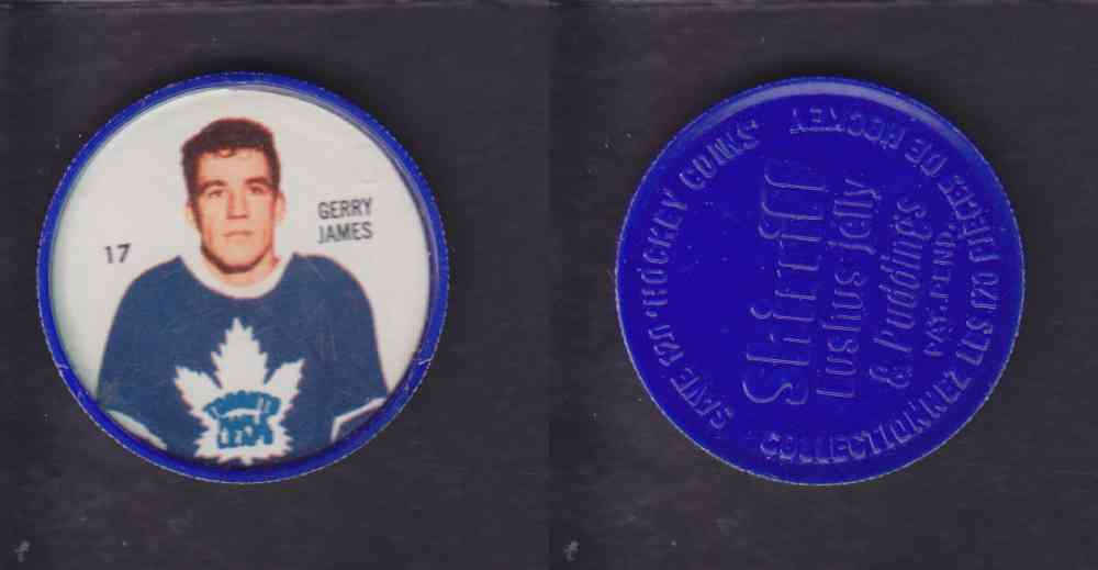 1960-61 SHIRRIFF HOCKEY COIN #17 G. JAMES photo 1960-61 SHIRRIFF HOCKEY COIN #17 G. JAMES photo
