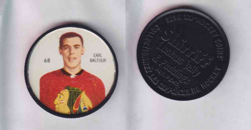 1960-61 SHIRRIFF HOCKEY COIN #68 E. BALFOUR photo 1960-61 SHIRRIFF HOCKEY COIN #68 E. BALFOUR photo