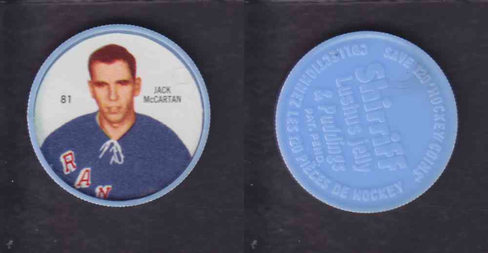 1960-61 SHIRRIFF HOCKEY COIN  #81  J. McCARTAN photo