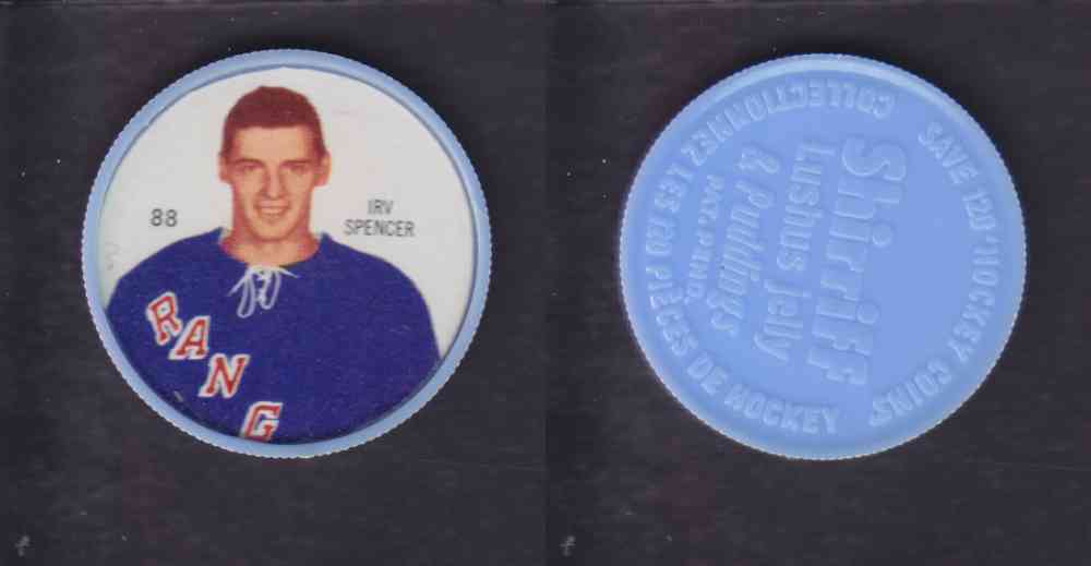 1960-61 SHIRRIFF HOCKEY COIN  #88  I. SPENCER photo