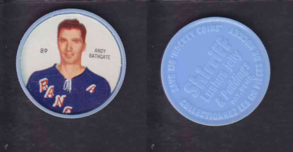 1960-61 SHIRRIFF HOCKEY COIN #89 A. BATHGATE photo 1960-61 SHIRRIFF HOCKEY COIN #89 A. BATHGATE photo