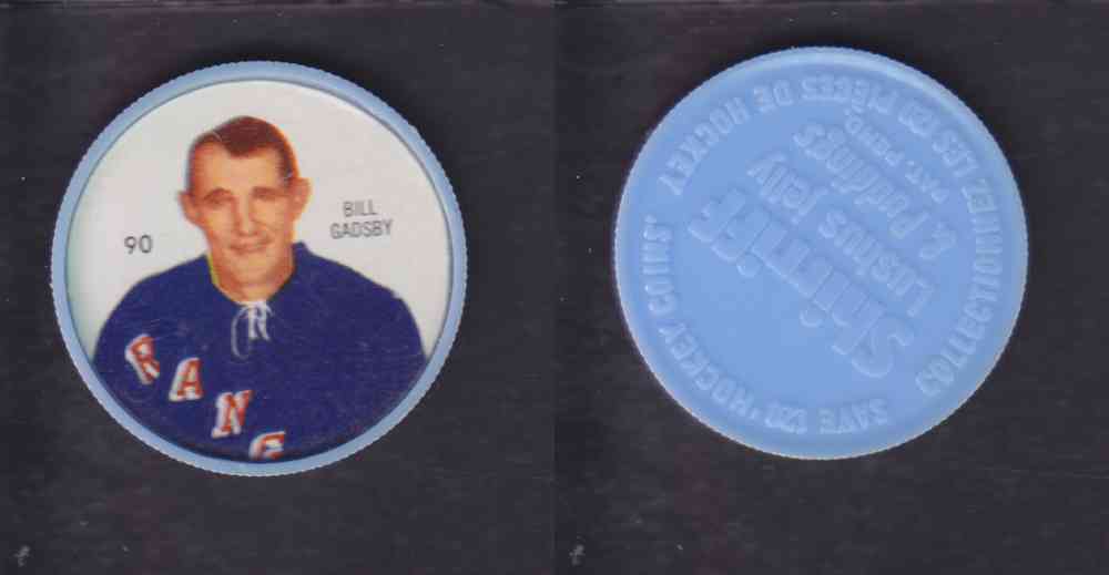 1960-61 SHIRRIFF HOCKEY COIN #90 B. GADSBY photo 1960-61 SHIRRIFF HOCKEY COIN #90 B. GADSBY photo