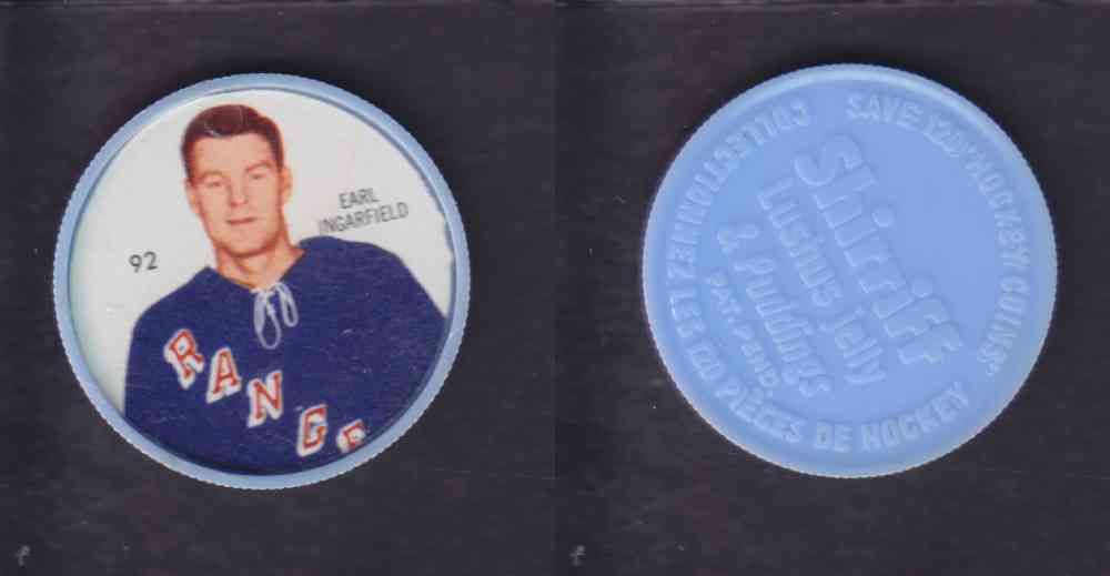 1960-61 SHIRRIFF HOCKEY COIN #92 E. INGARFIELD photo 1960-61 SHIRRIFF HOCKEY COIN #92 E. INGARFIELD photo
