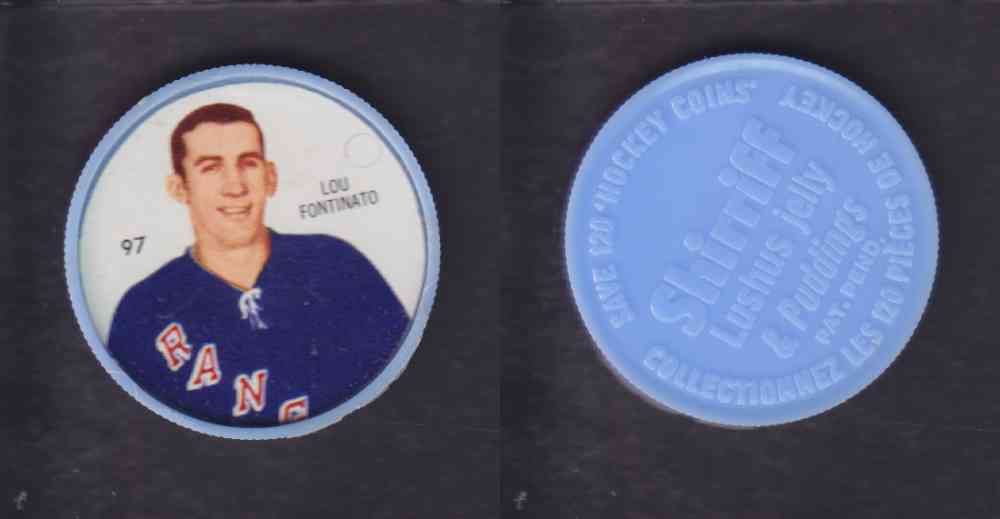 1960-61 SHIRRIFF HOCKEY COIN  #97  L. FONTINATO photo